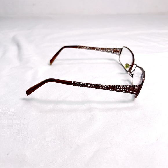 Carolina Herrera Brown Eyeglasses Reading Glasses Metal frame with Case - Picture 6 of 15
